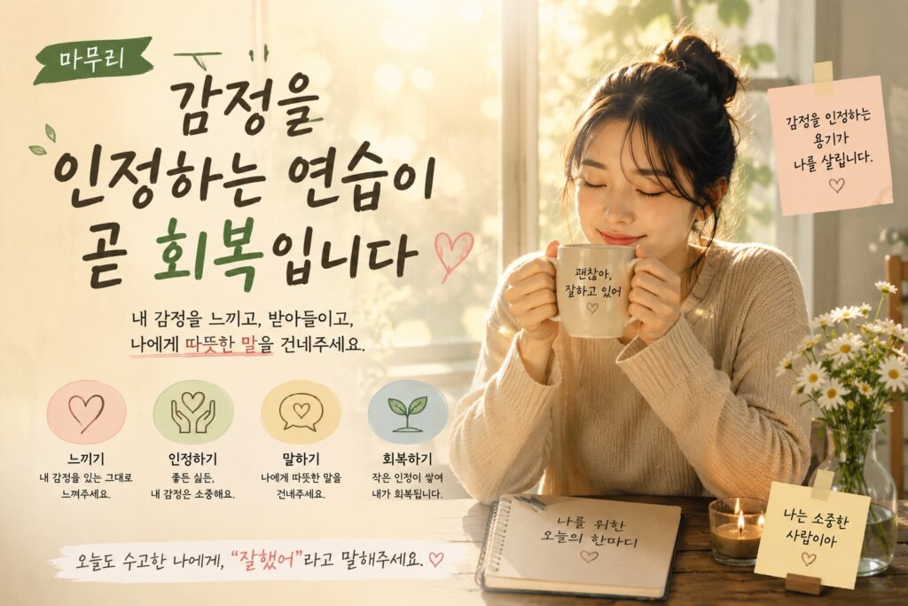 감정을 인정하는 연습이 곧 회복입니다