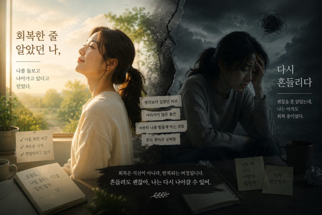 회복한 줄 알았던 나, 다시 흔들리다