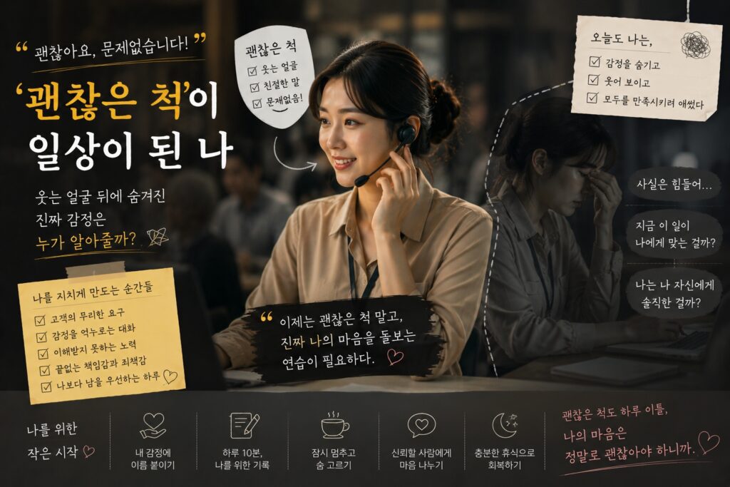 ‘괜찮은 척’이 일상이 된 나