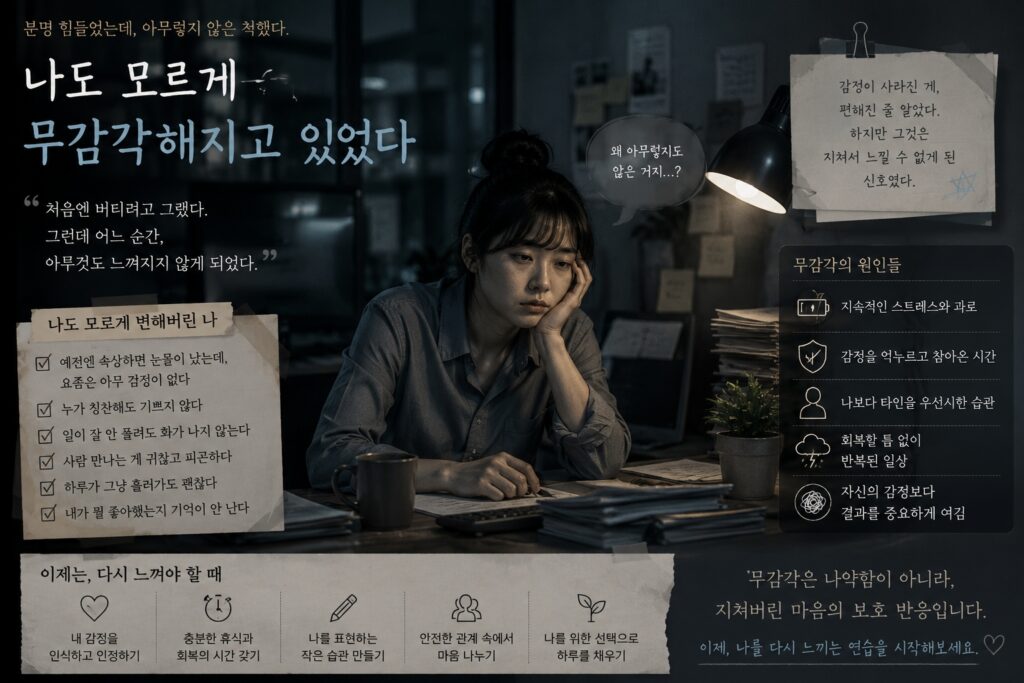 나도 모르게 무감각해지고 있었다