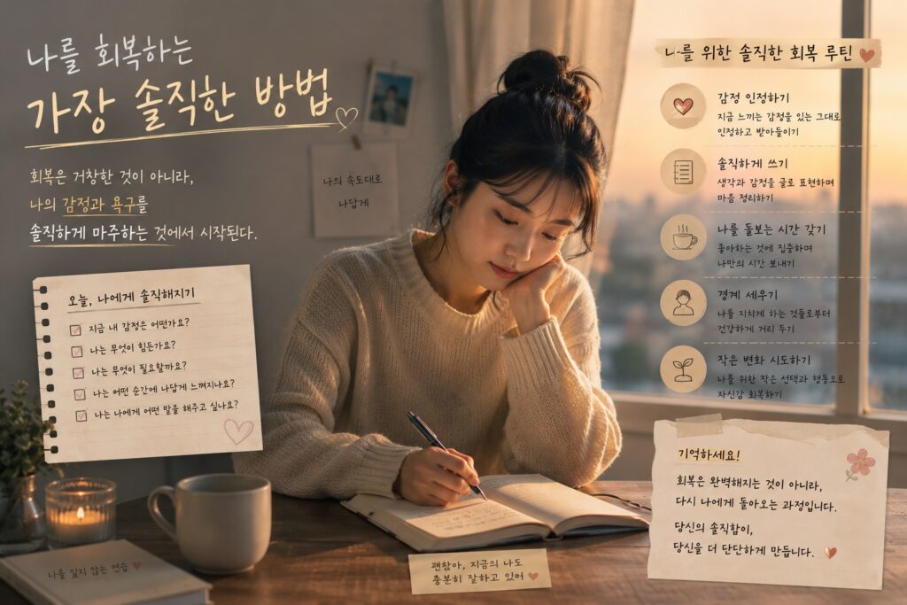 나를 회복하는 가장 솔직한 방법