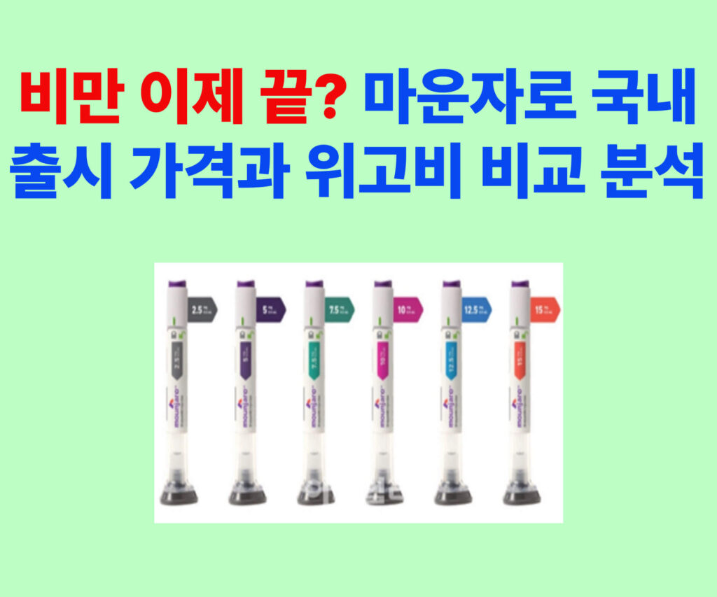 비만치료제 마운자로 국내 출시, 가격과 위고비 비교 분석 이미지