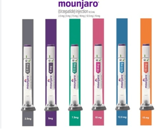 비만치료제 마운자로 펜 주사기, 2.5mg부터 15mg까지 다양한 용량 제품 이미지