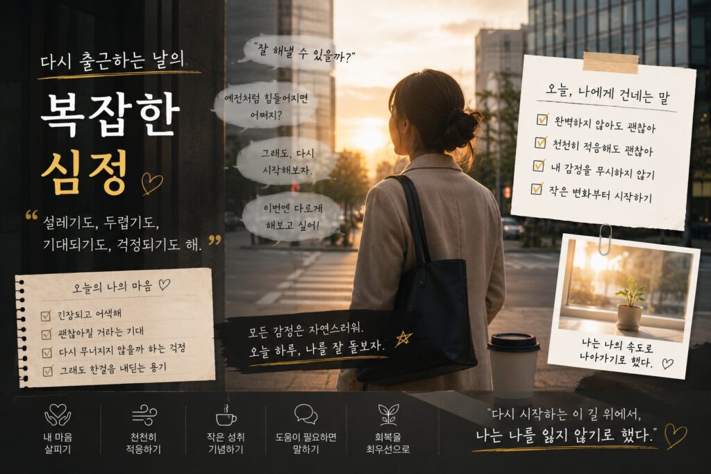 다시 출근하는 날의 복잡한 심정
