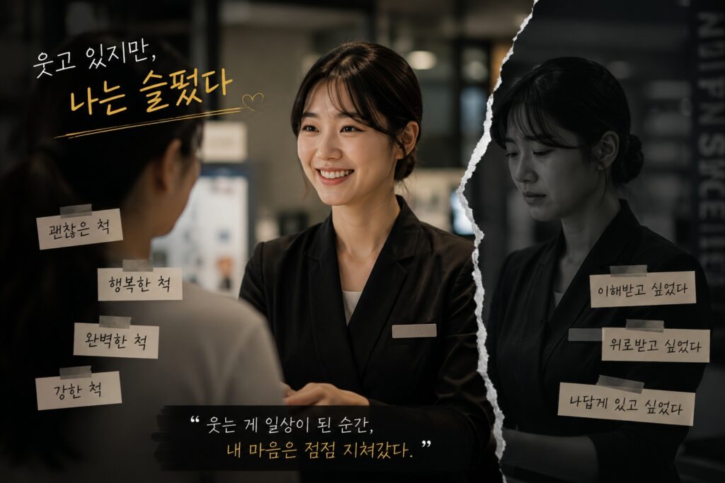 웃고 있지만 나는 슬펐다