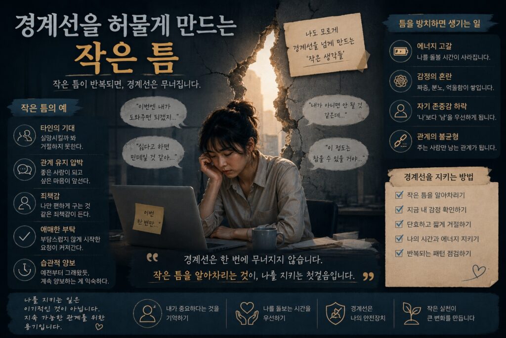 경계선을 허물게 만드는 작은 틈