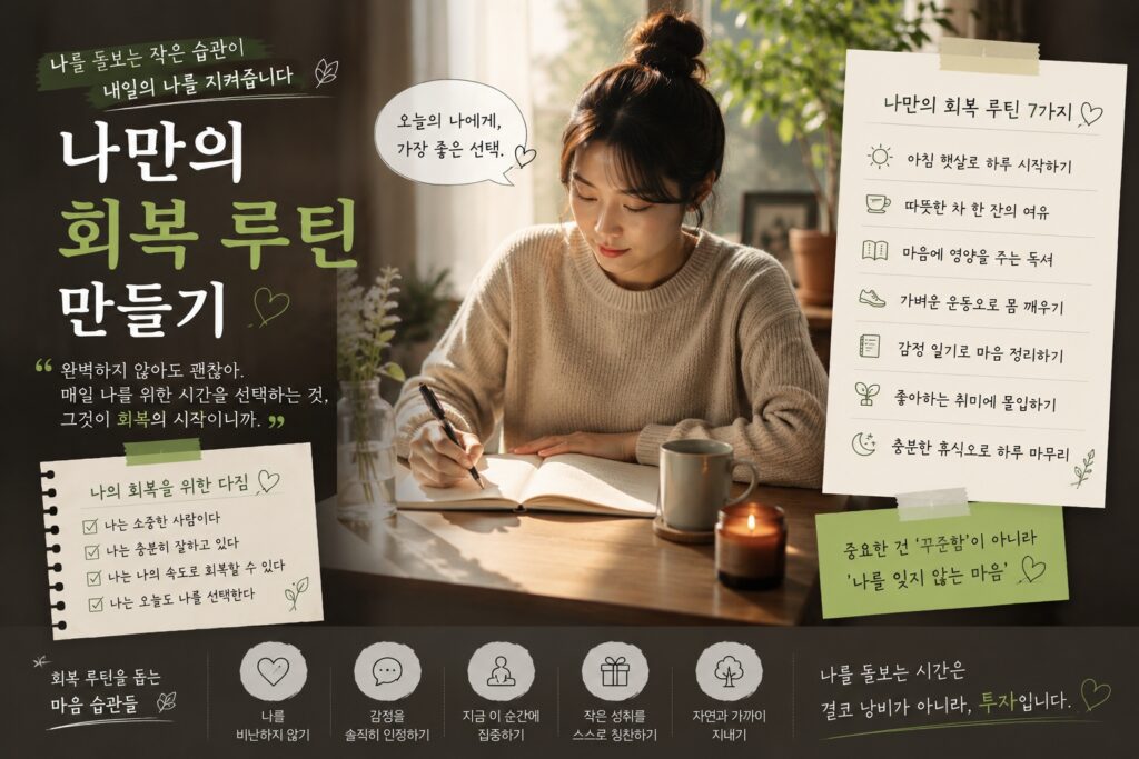 나만의 회복 루틴 만들기