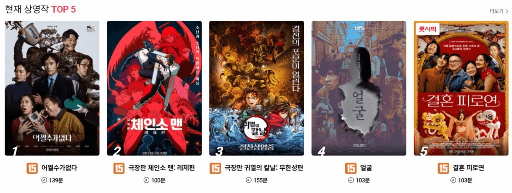 롯데시네마는 가족 및 애니메이션 라인업이 풍부