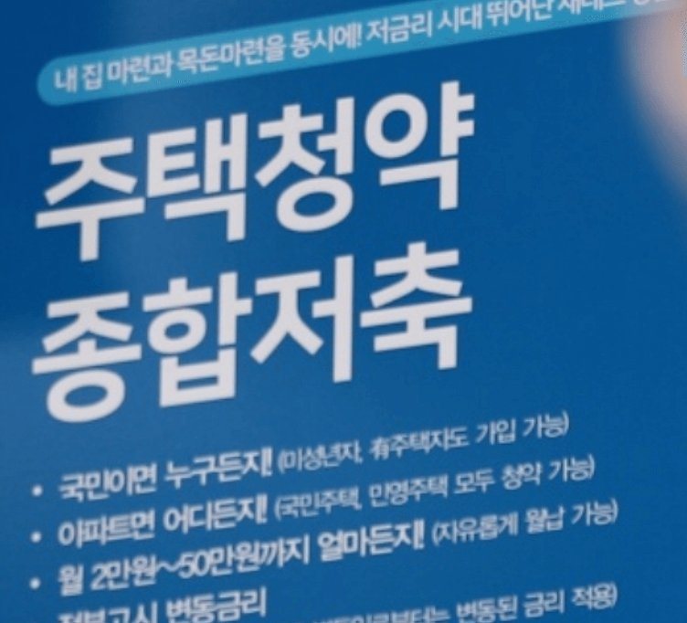 주택청약 종합저축 홍보 포스터, 가입 조건과 혜택 안내