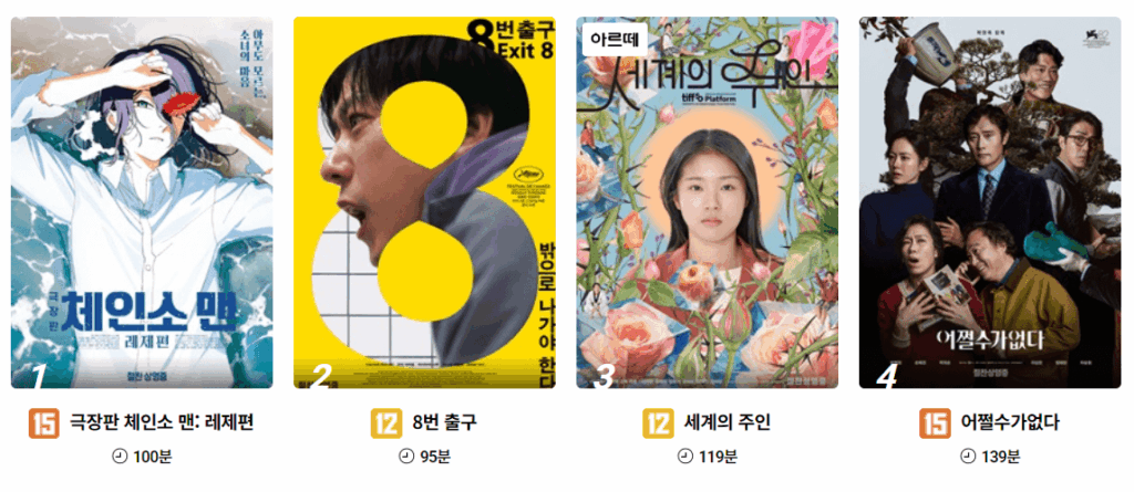 롯데시네마 주요 상영작