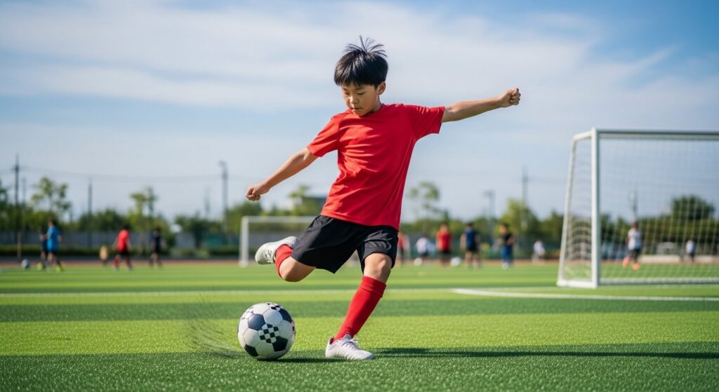  발의 어느 부위로 차느냐가 승부를 가른다