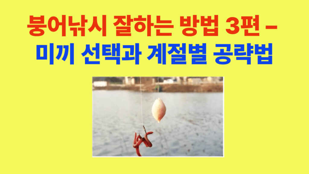 붕어낚시 잘하는 방법 3편 – 미끼 선택과 계절별 공략법 대표 이미지