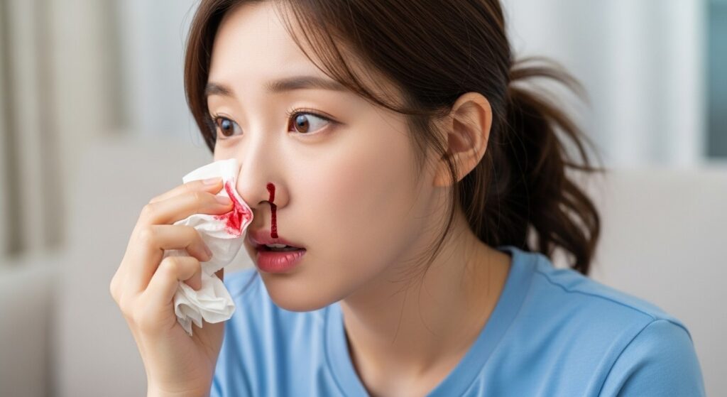 코피는 대부분 코 안쪽의 얇은 혈관이 터져서 생기는 현상입니다. 