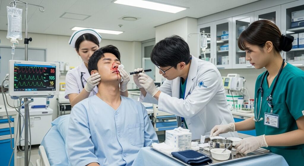 코피가 날 때 가장 중요한 것은 당황하지 않고 바른 자세로 피를 멈추는 것입니다.