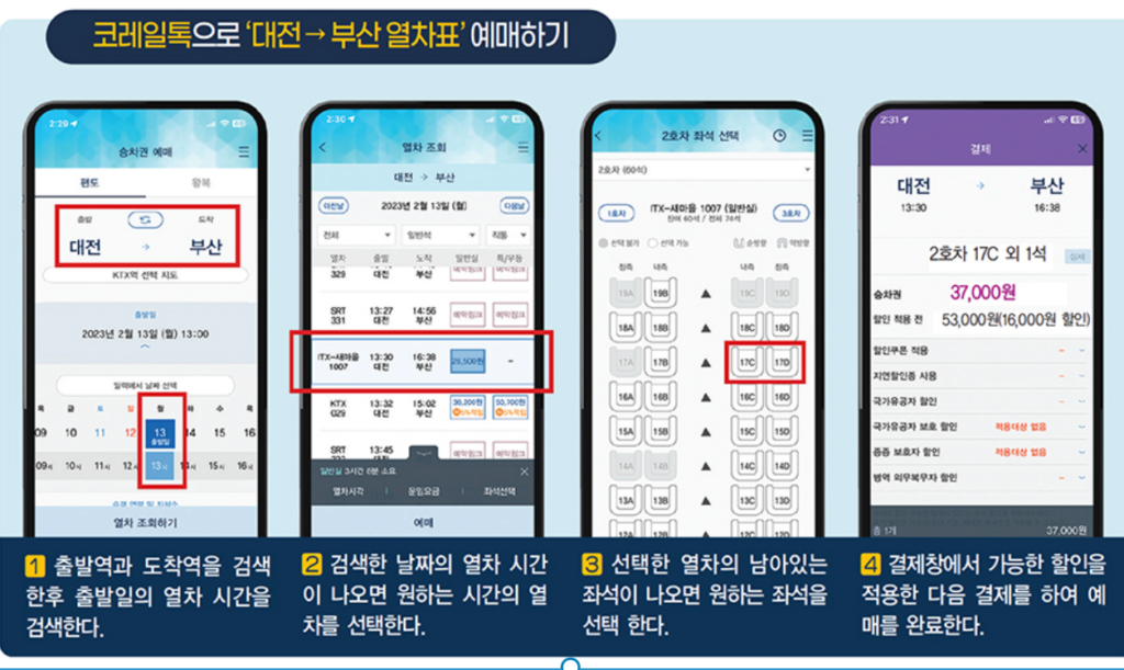 구정(설날) KTX 기차표 예매 기간