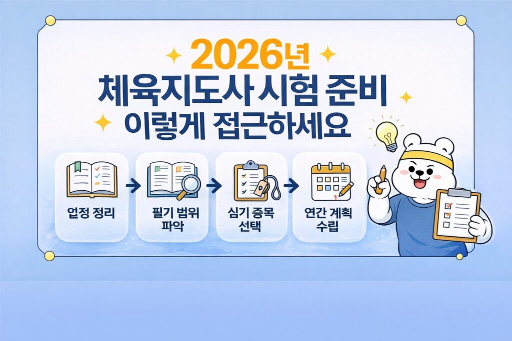 2026년 체육지도사 시험 준비, 이렇게 접근하세요