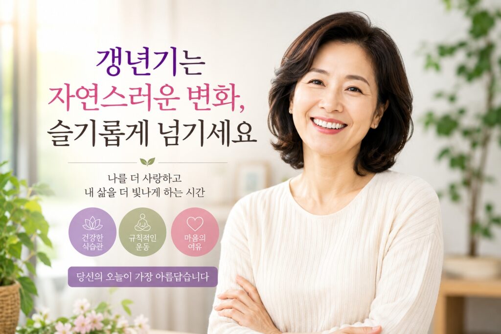 갱년기는 자연스러운 변화입니다