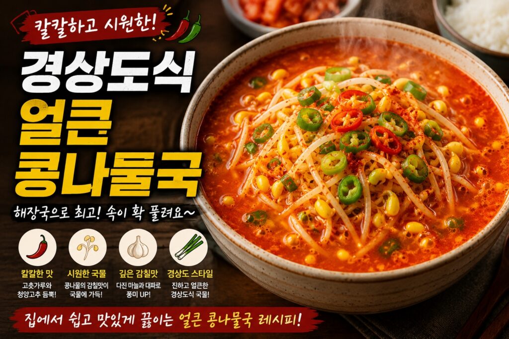 경상도식 얼큰 콩나물국