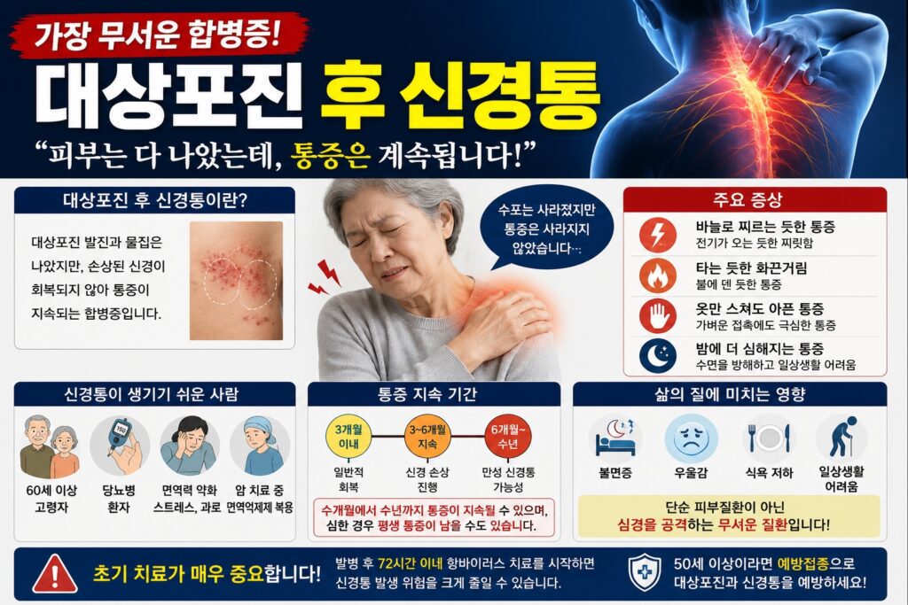 가장 무서운 합병증, 대상포진 후 신경통