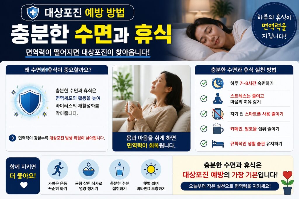충분한 수면과 휴식