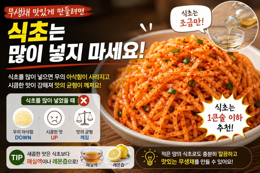 식초는 많이 넣지 마세요