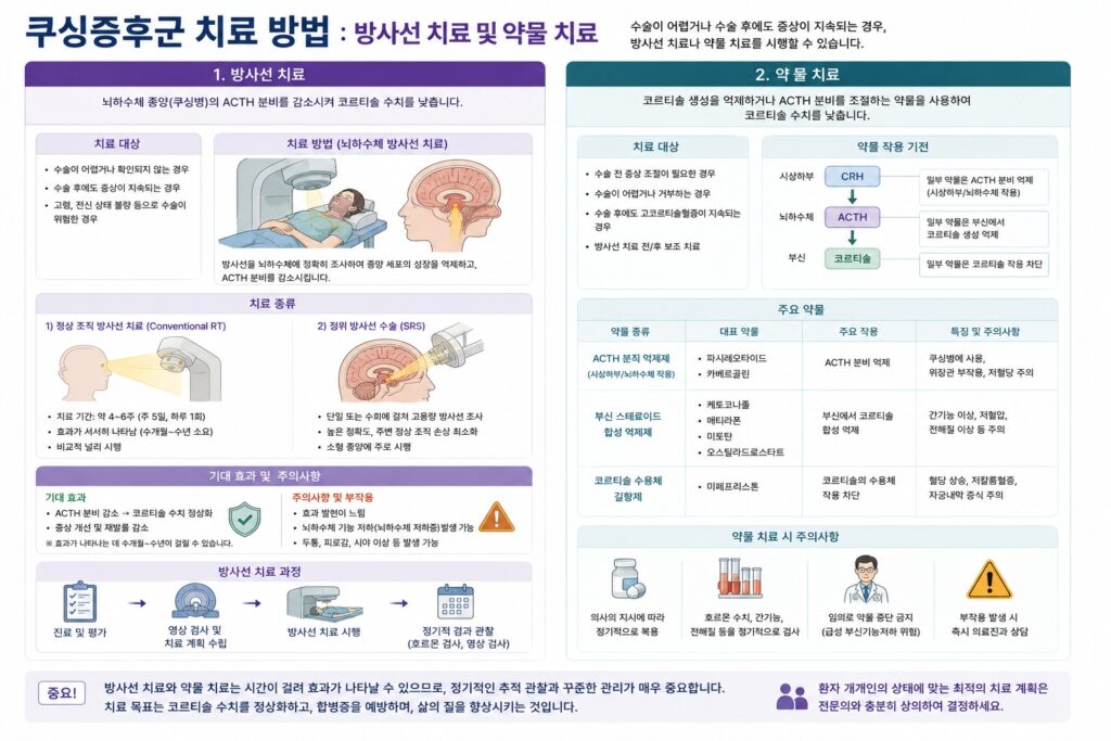 방사선 치료 및 약물치료