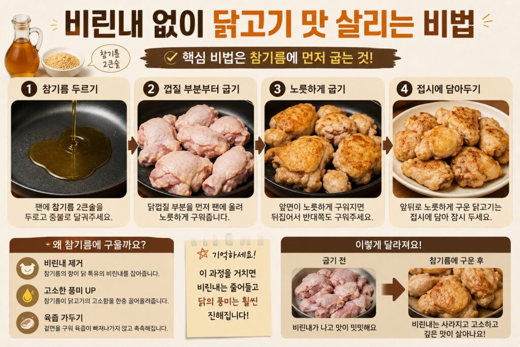 비린내 없이 닭고기 맛 살리는 비법