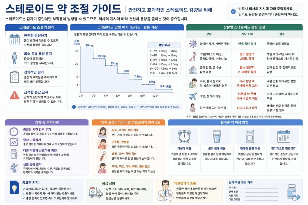 스테로이드 약 조절