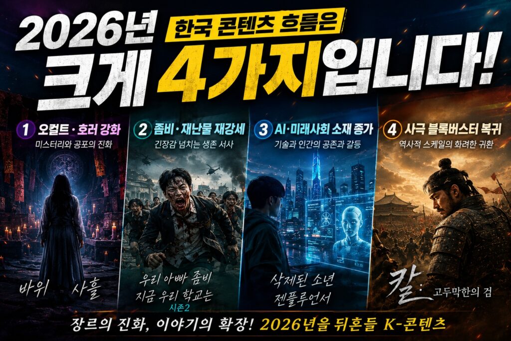 2026년 한국 콘텐츠 흐름 4가지와 한국영화 기대작 분석 썸네일