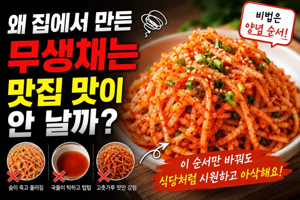 왜 집에서 만든 무생채는 맛집 맛이 안 날까?