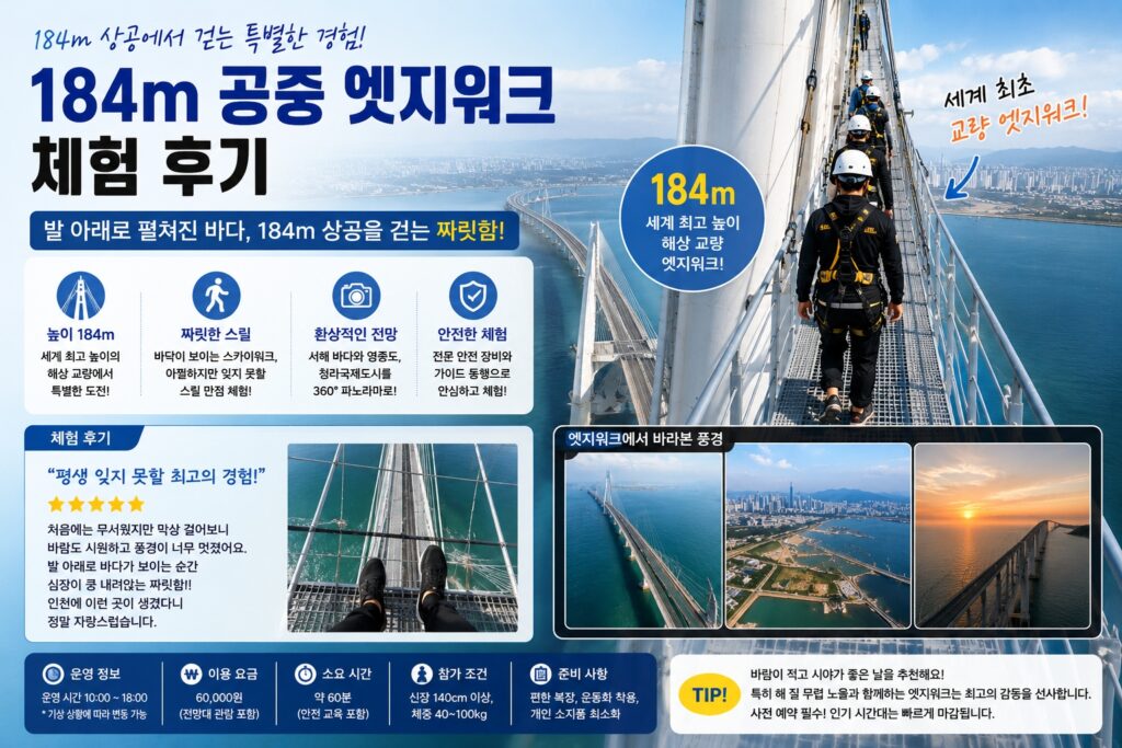 184m 공중 엣지워크 체험 후기