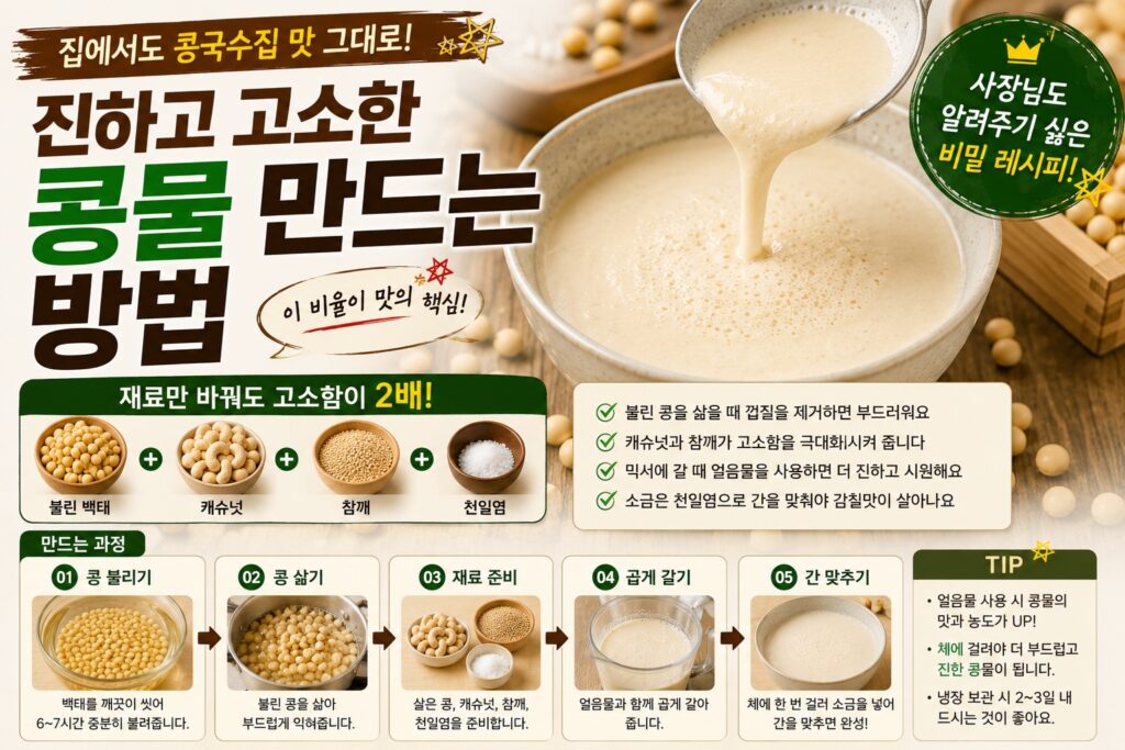 진하고 고소한 콩물 만드는 방법