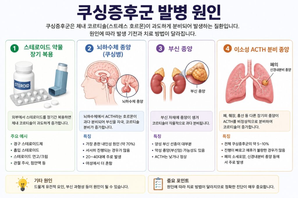 쿠싱증후군 발병 원인