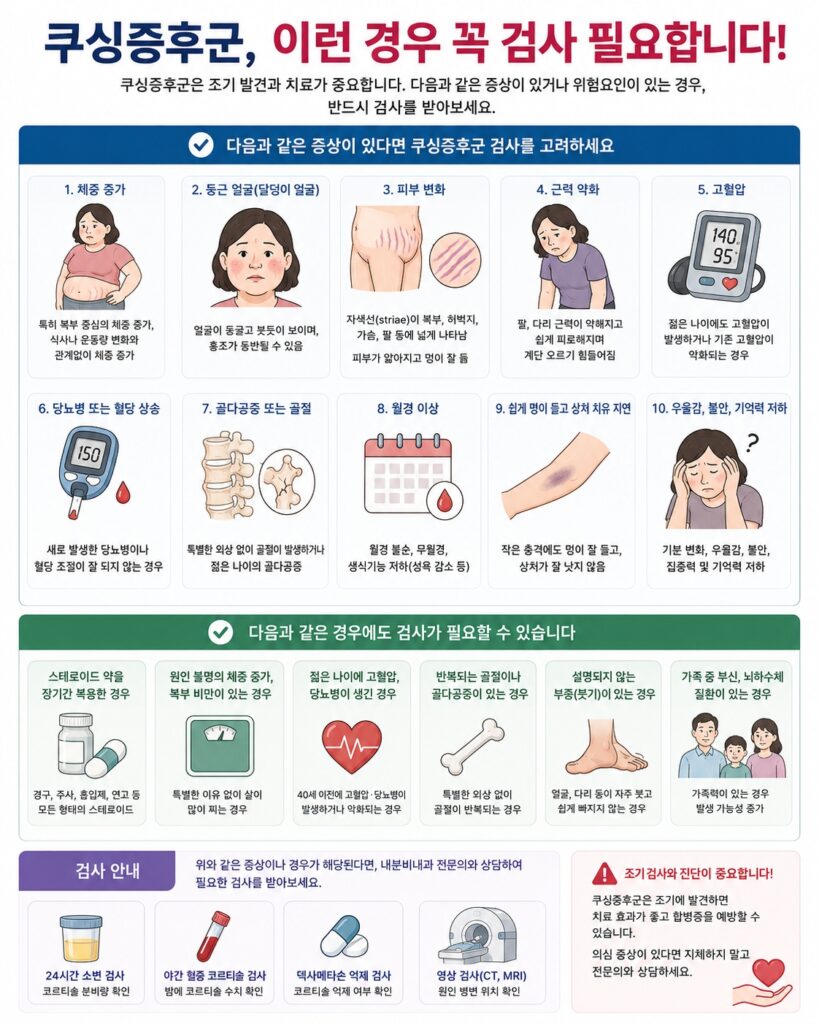 쿠싱증후군 이런 경우 꼭 검사 필요