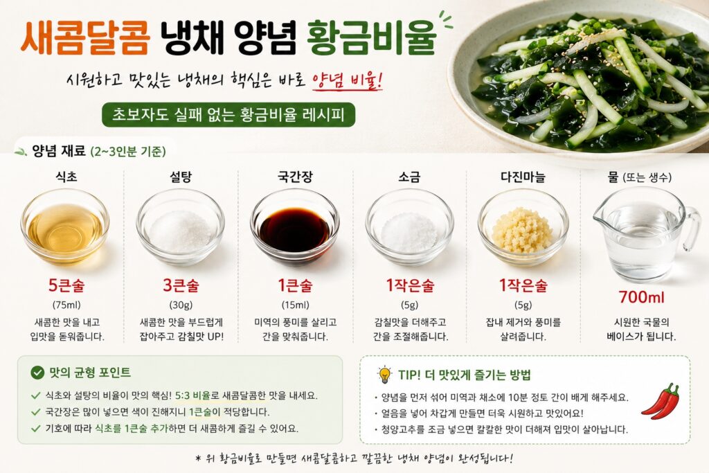 새콤달콤 냉채 양념 황금비율