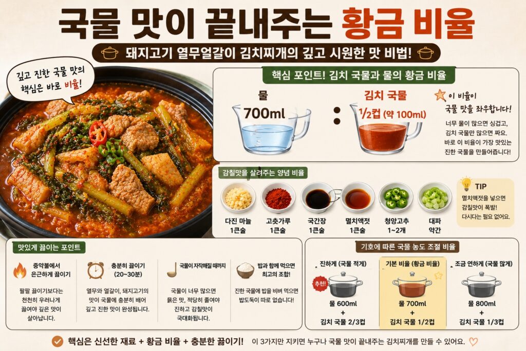 국물 맛이 끝내주는 황금 비율