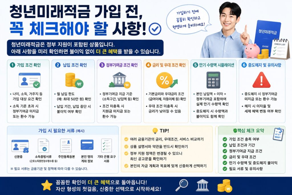가입 전에 꼭 체크해야 할 사항