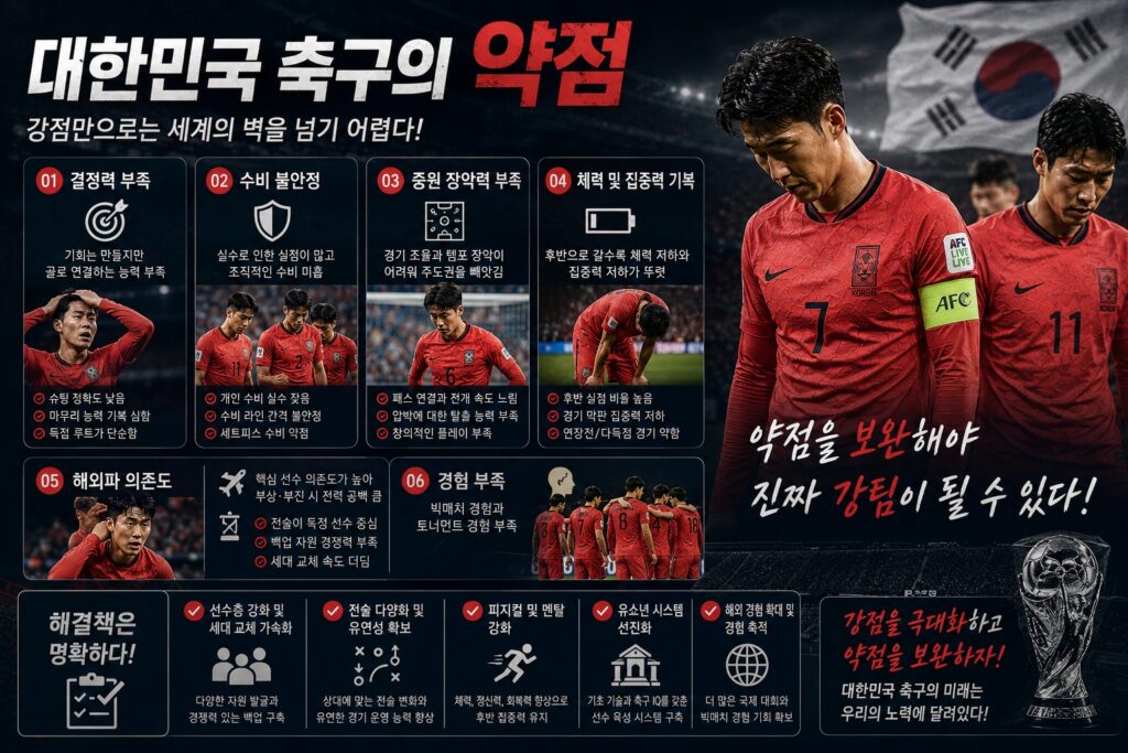 대한민국 축구의 약점