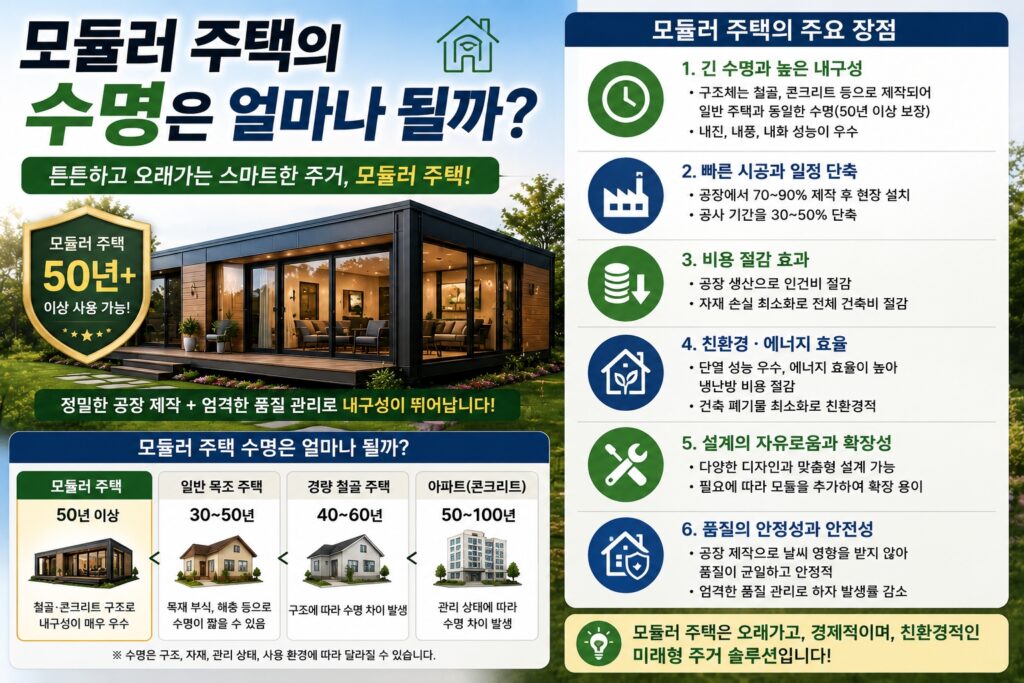 모듈러 주택의모듈러 주택 수명은 얼마나 될까