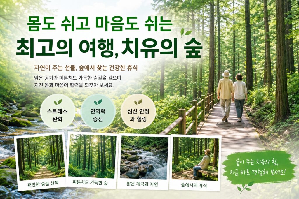 몸도 쉬고 마음도 쉬는 최고의 여행, 치유의 숲