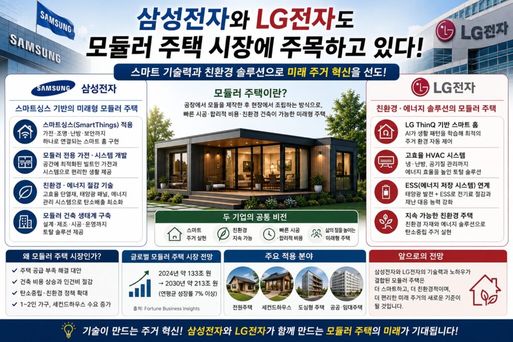 삼성전자와 LG전자도 모듈러 주택