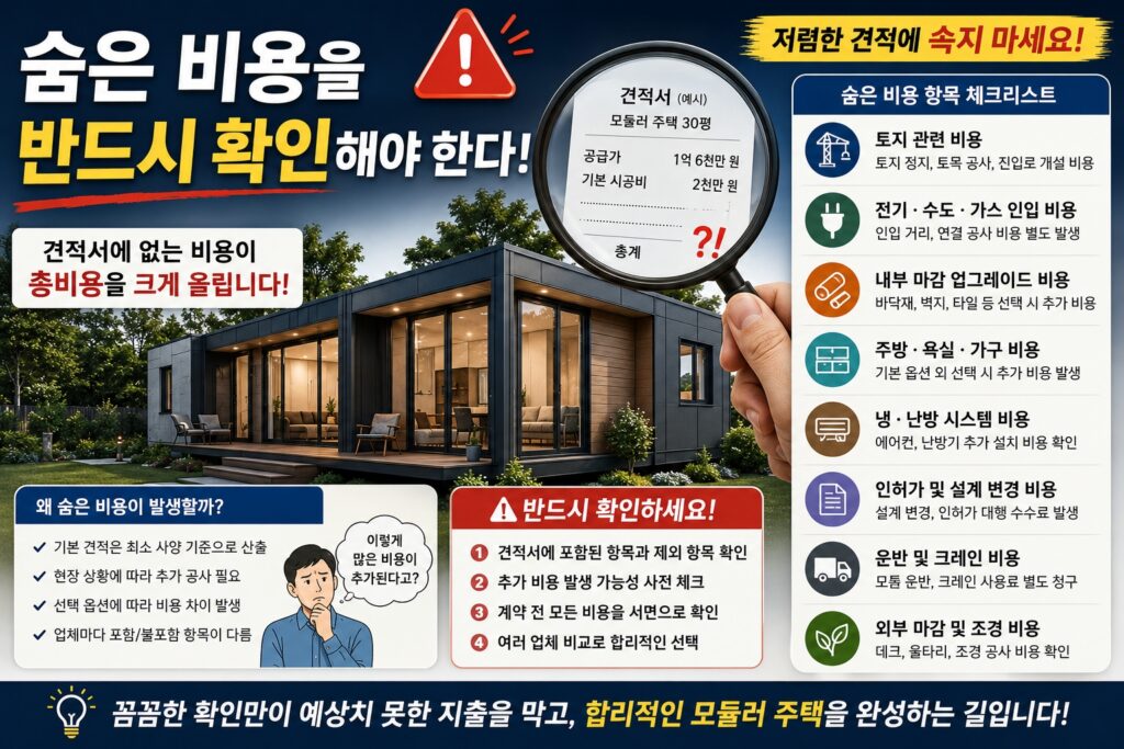 숨은 비용을 반드시 확인해야 한다