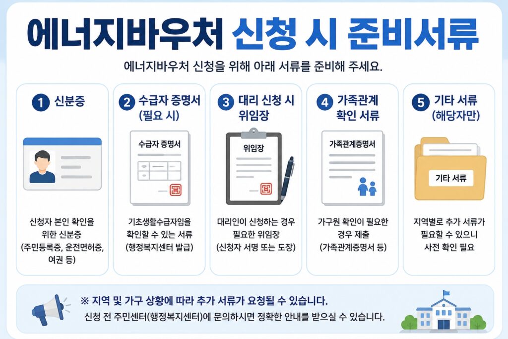 신청 시 준비서류