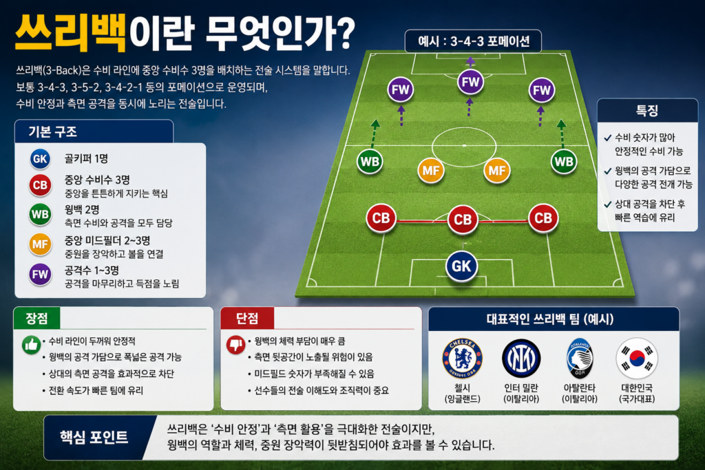 쓰리백이란 무엇인가?