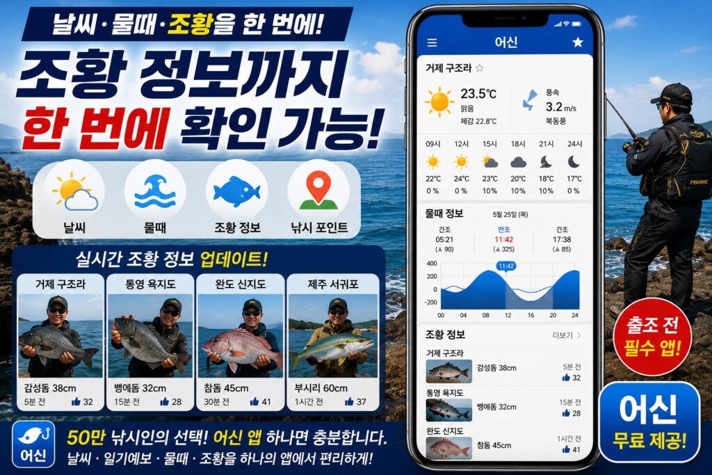 조황 정보까지 한 번에 확인 가능
