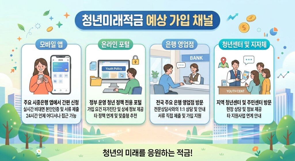 청년 미래 적금 예상 가입 채널 