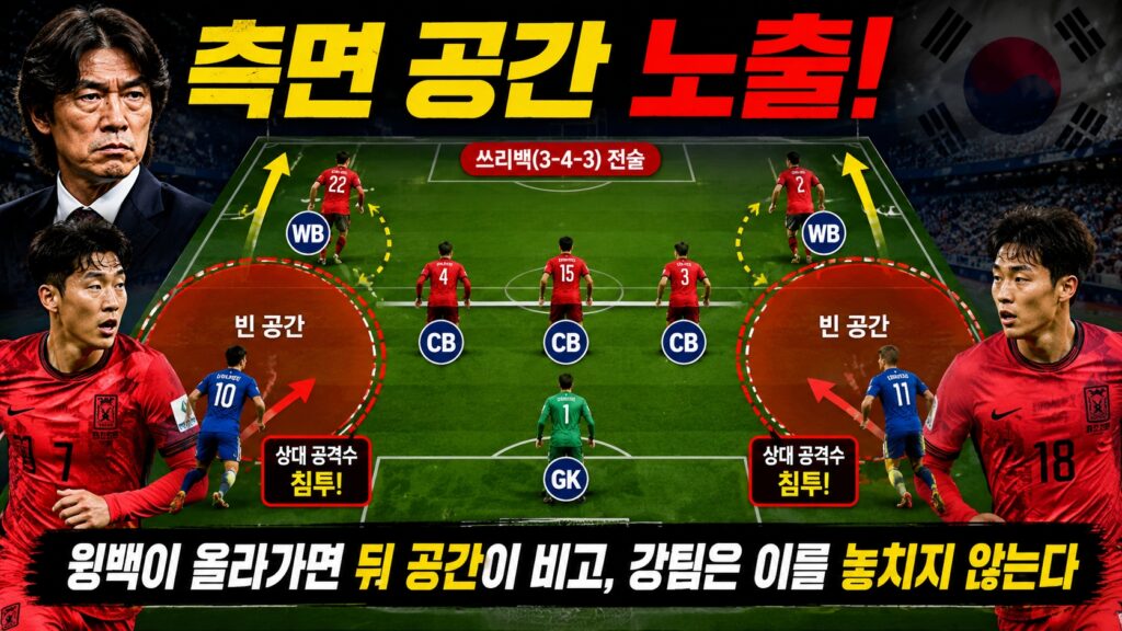 측면 공간이 자주 노출된다
