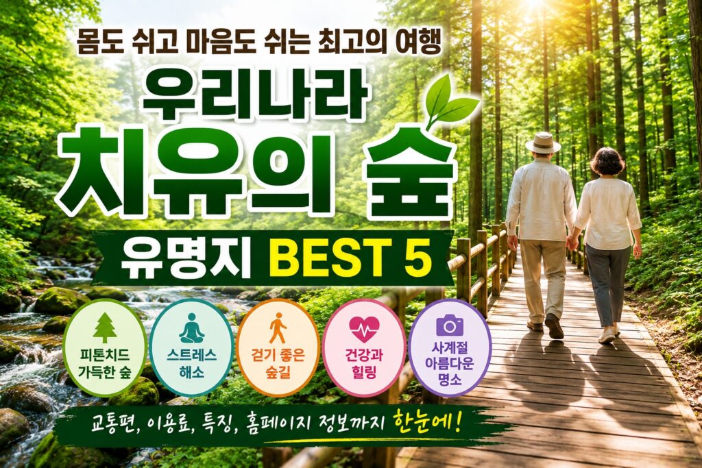 우리나라 치유의 숲 유명지 BEST 5, 경기 양평 산음 치유의 숲 등 국내 힐링 여행 추천