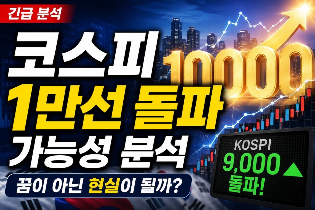 코스피 1만선 돌파 가능성과 한국 증시 전망을 분석한 2026 최신 이미지