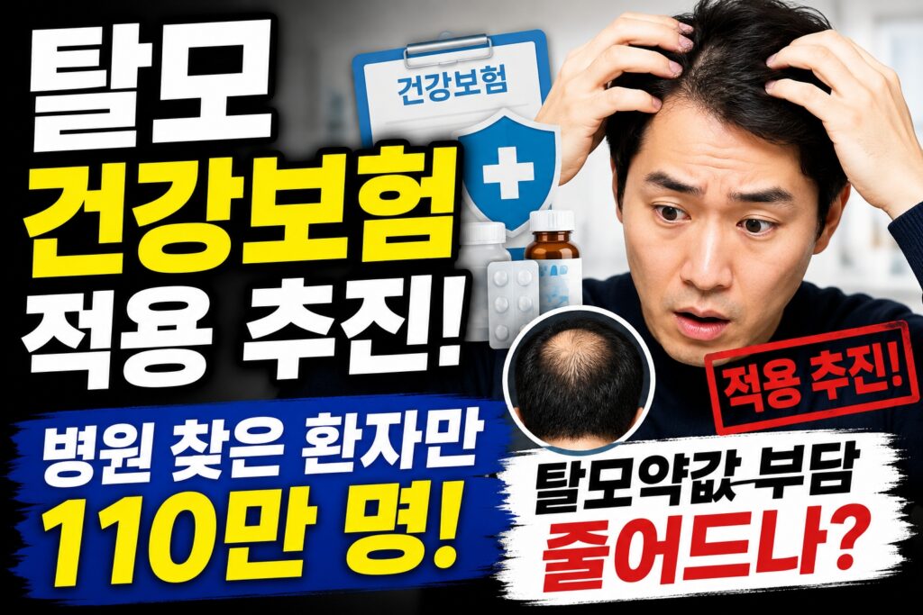 탈모 건강보험 적용 추진 병원 찾은 환자 110만 명 탈모약 비용 부담 완화 기대